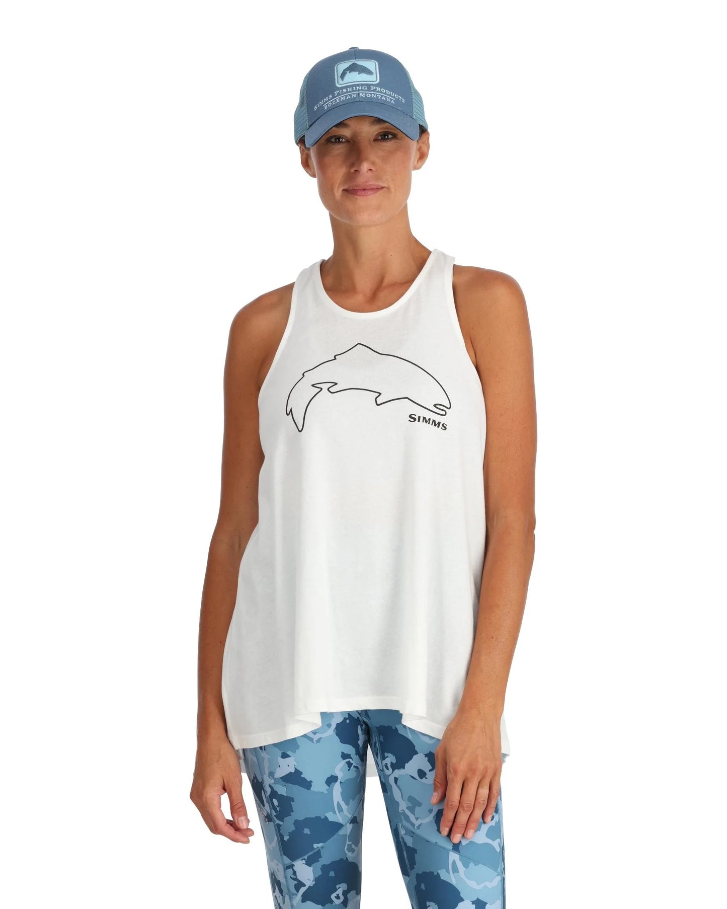 W's Trout Outline Tank Top